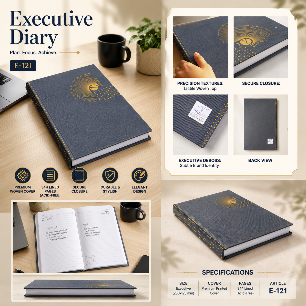 Eco Kraft Diary E-121