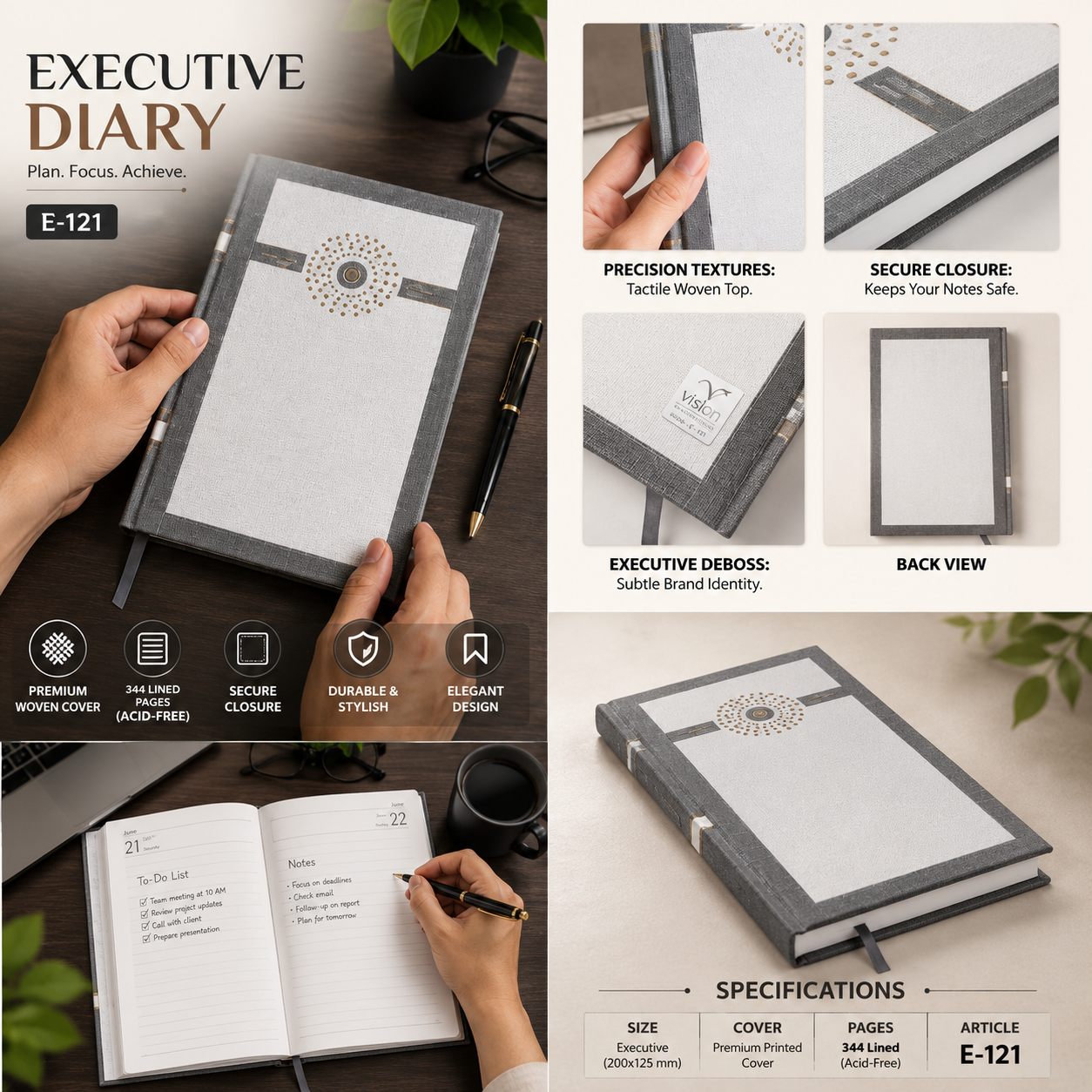 Eco Kraft Diary E-120
