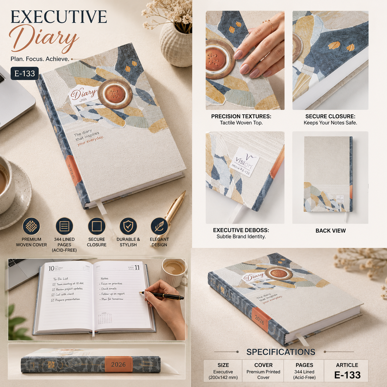 Eco Kraft Diary E-133