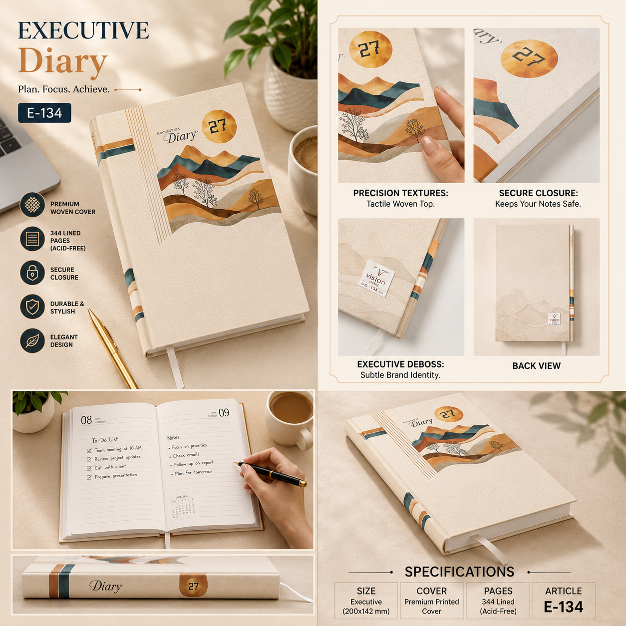 Eco Kraft Diary E-134