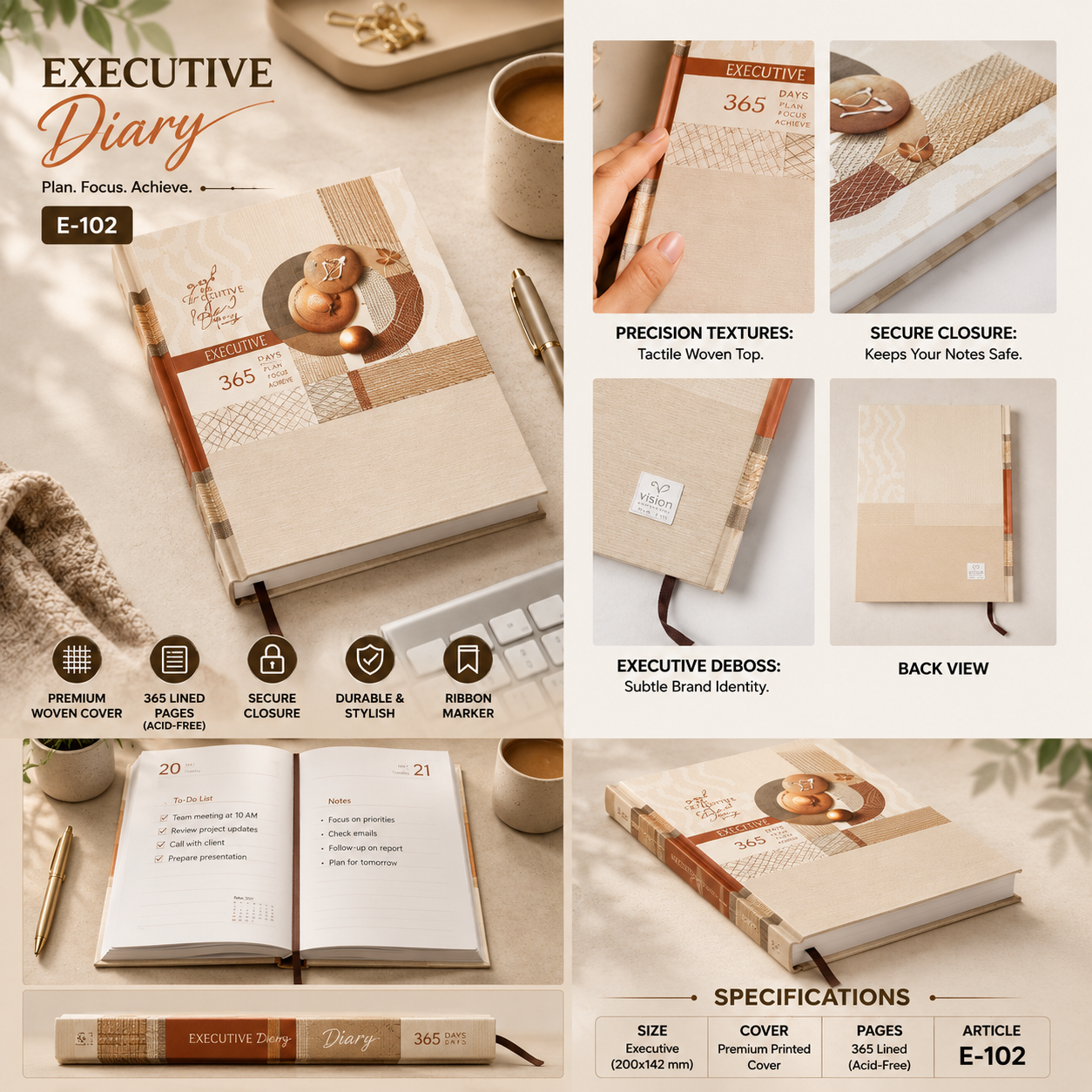 Eco Kraft Diary E-102