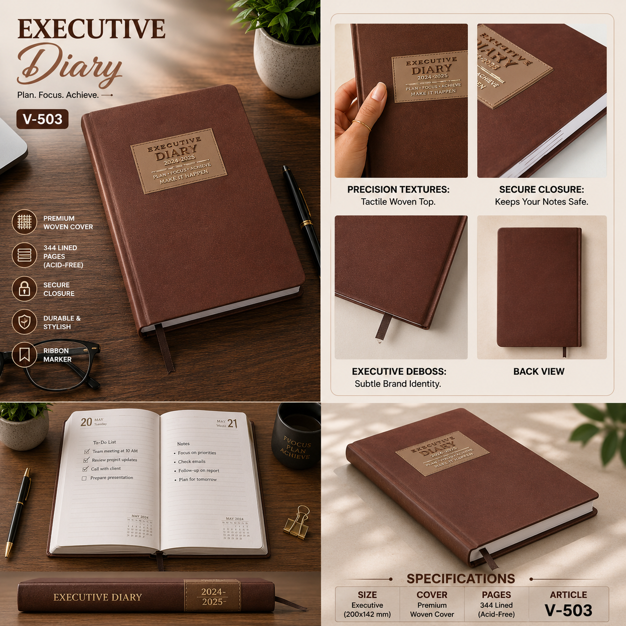 Special Leather Diary V-502