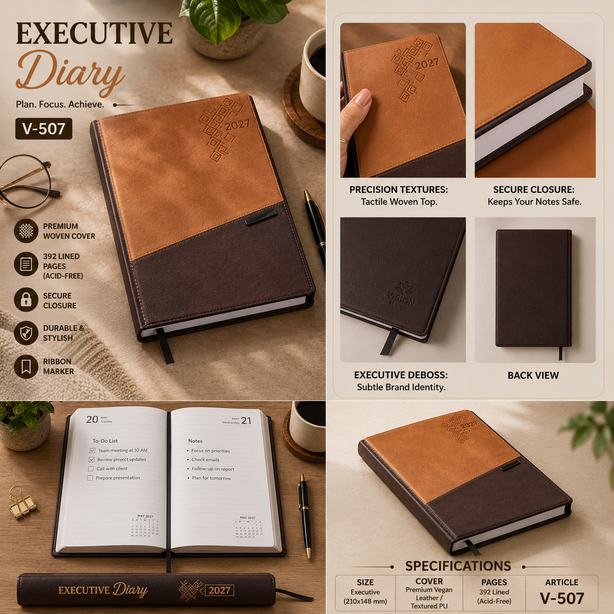 Special Leather Diary V-505