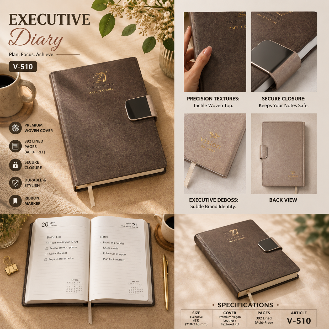 Special Leather Diary V-508