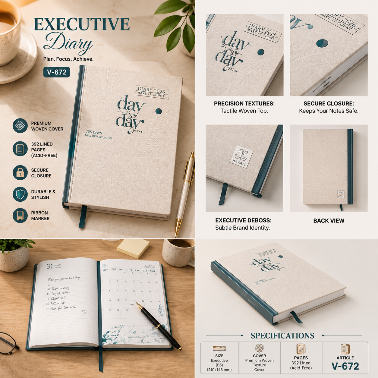 Day by Day Theme Diary V-672