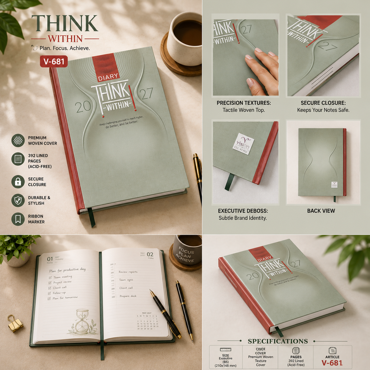 Think Within Theme Diary V-673
