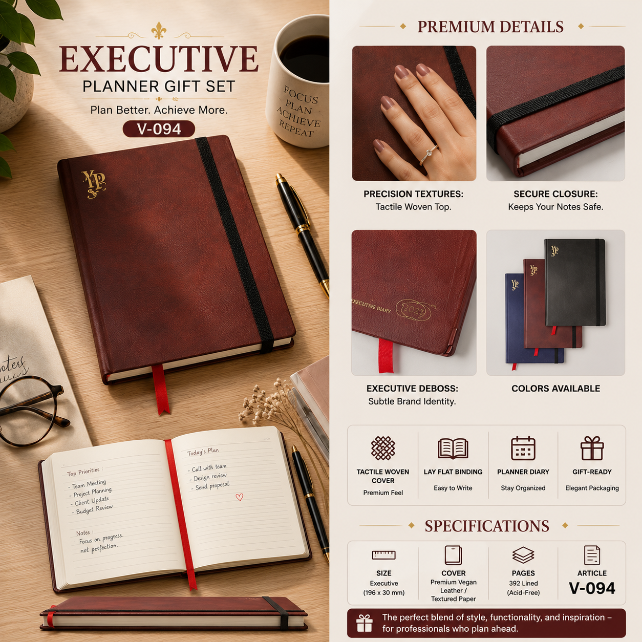 Executive Planner Gift Set V-094