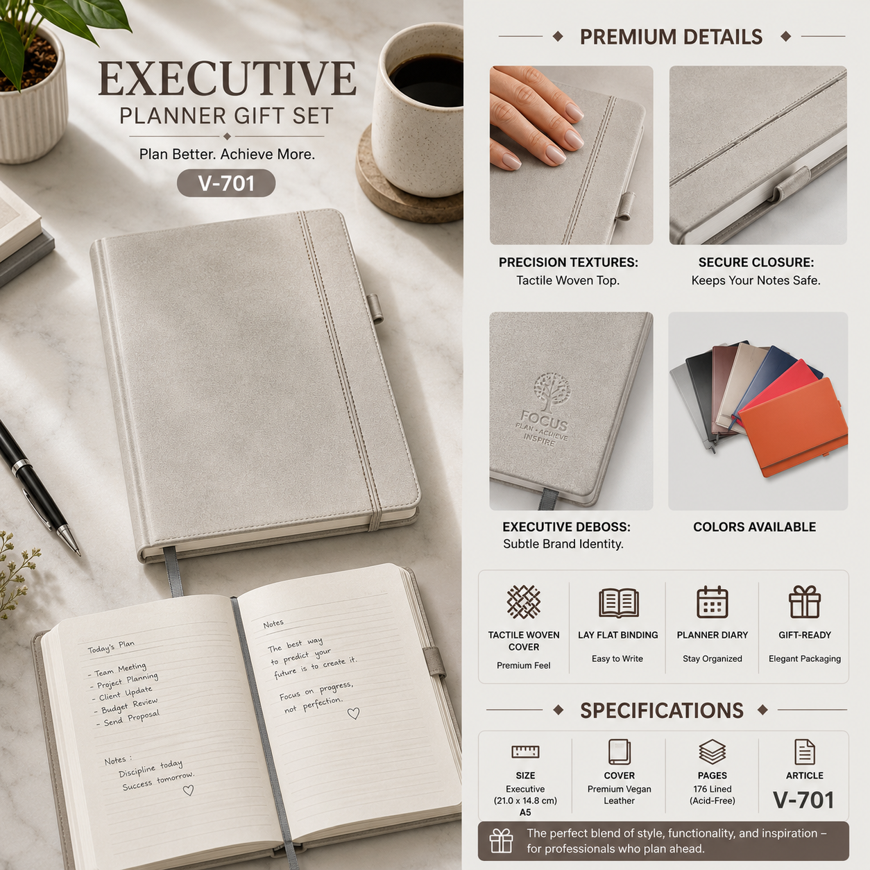 Executive Planner Gift Set V-701