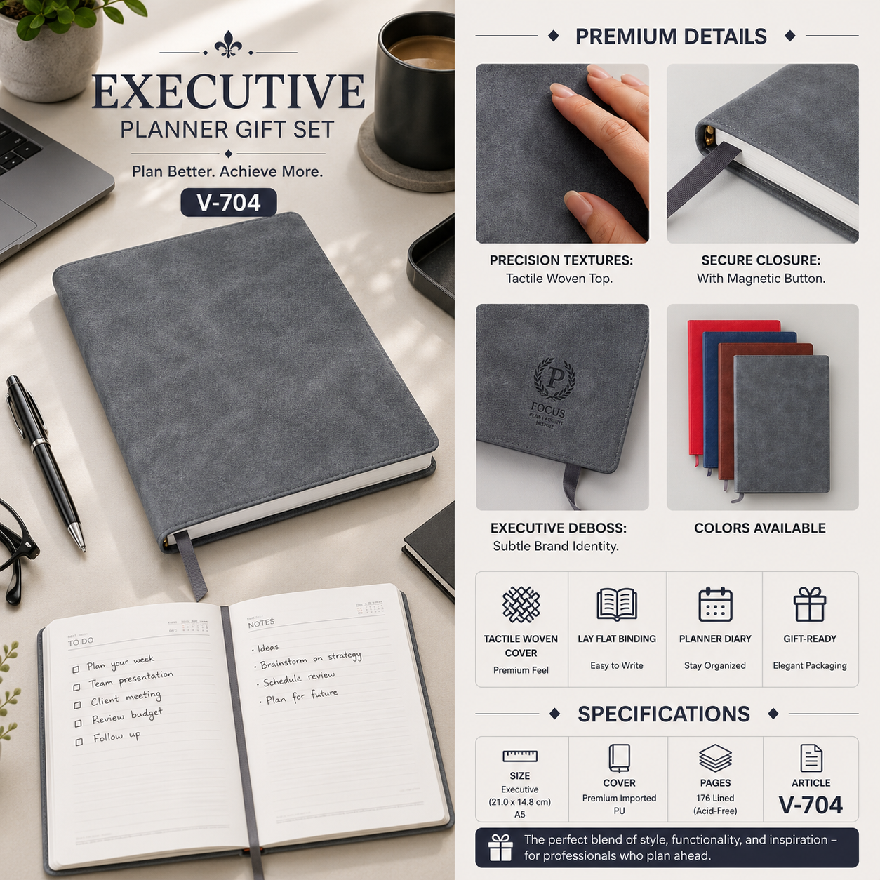 Executive Planner Gift Set V-704
