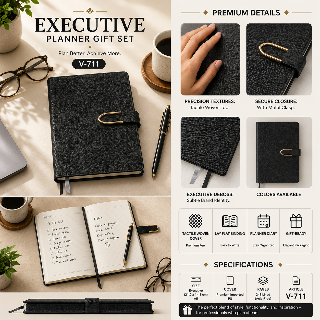 Executive Planner Gift Set V-711