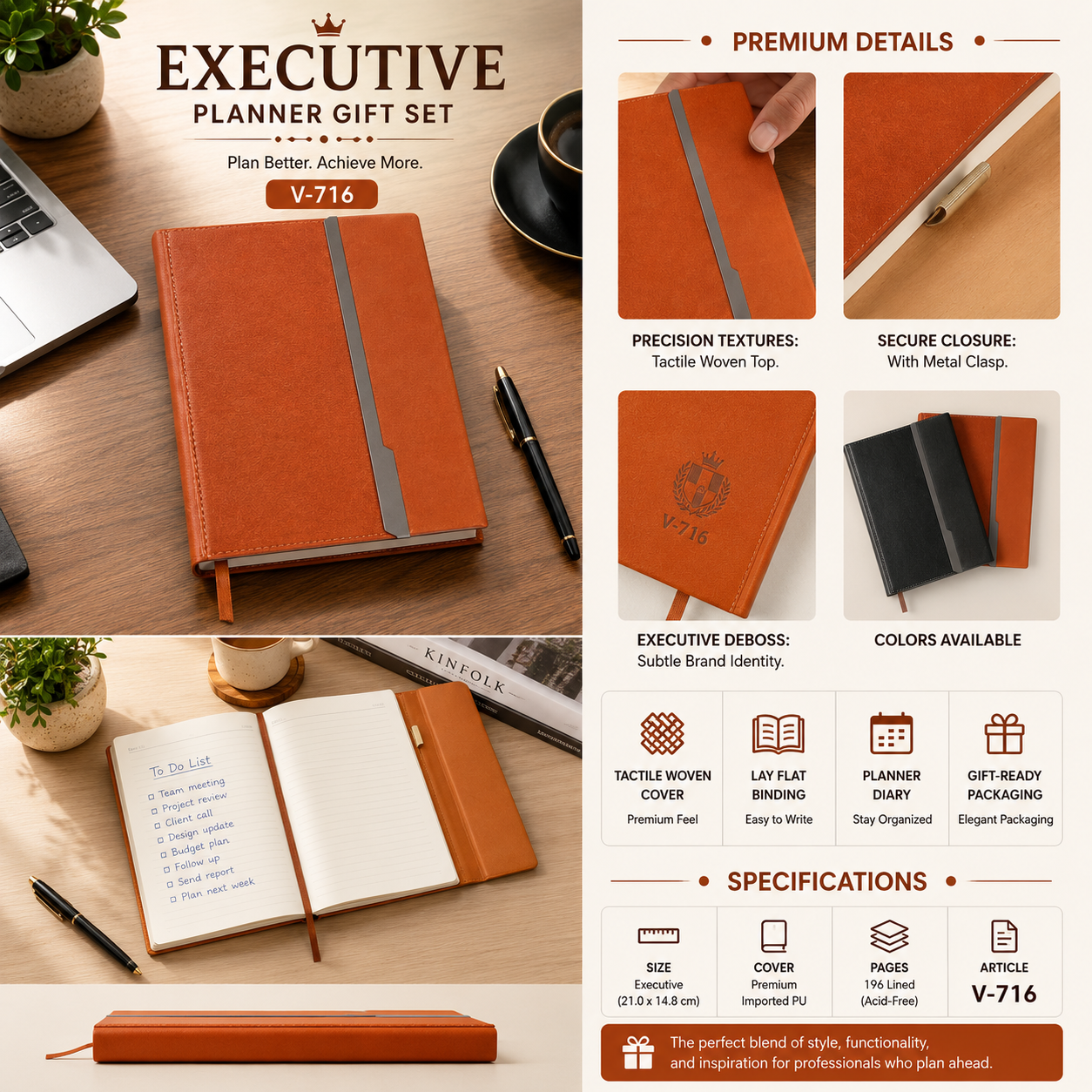 Executive Planner Gift Set V-716