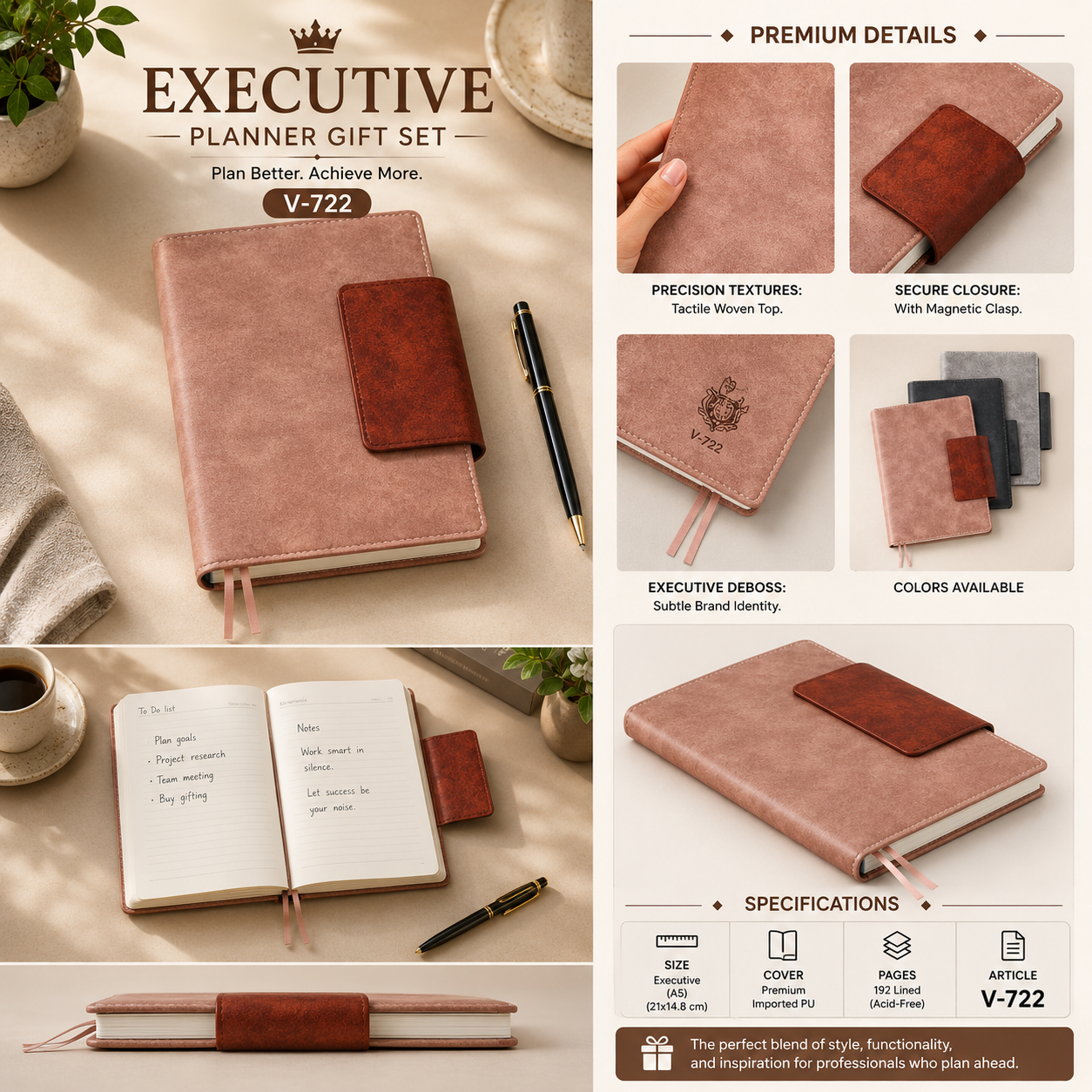 Executive Planner Gift Set V-722