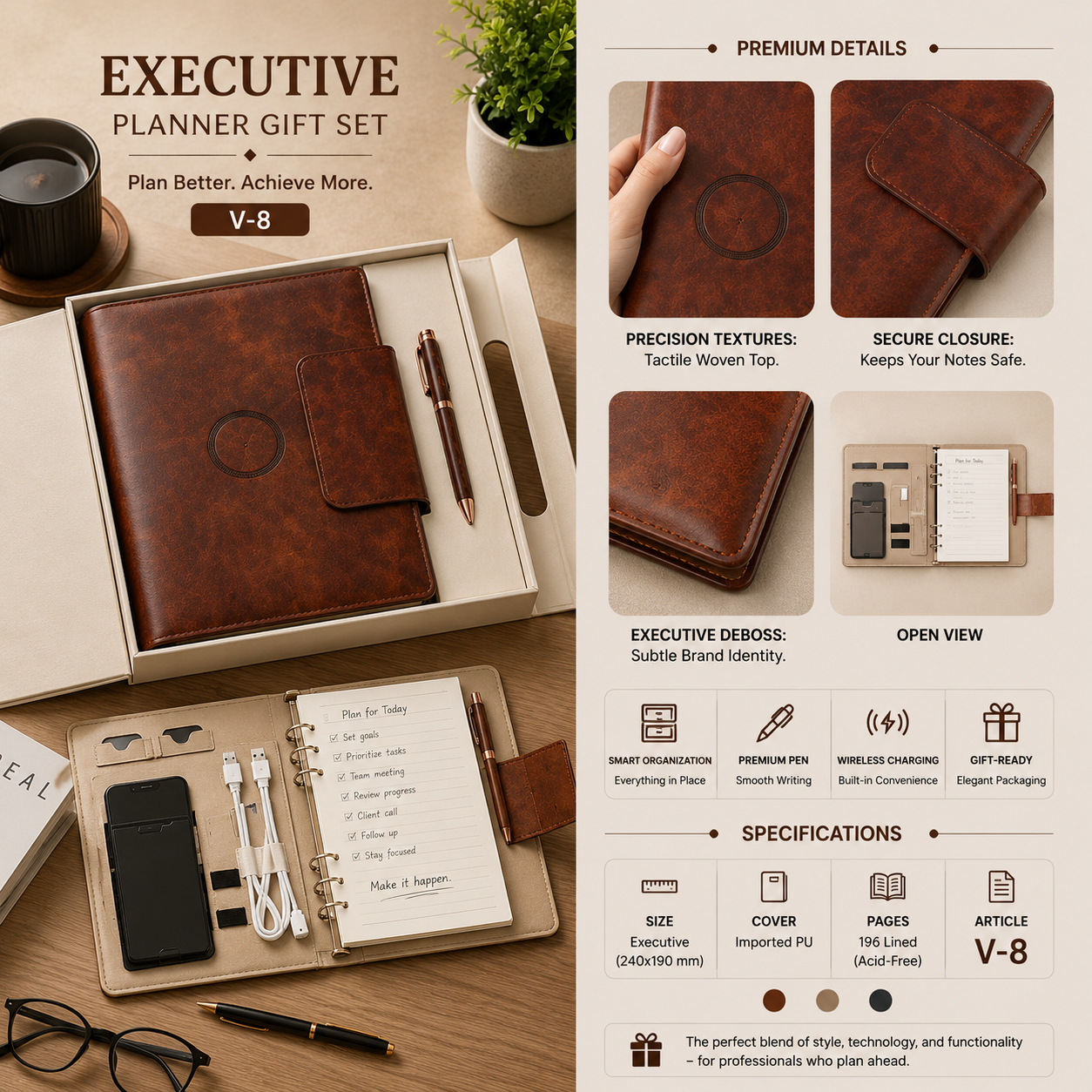 Executive Planner Gift Set V-8