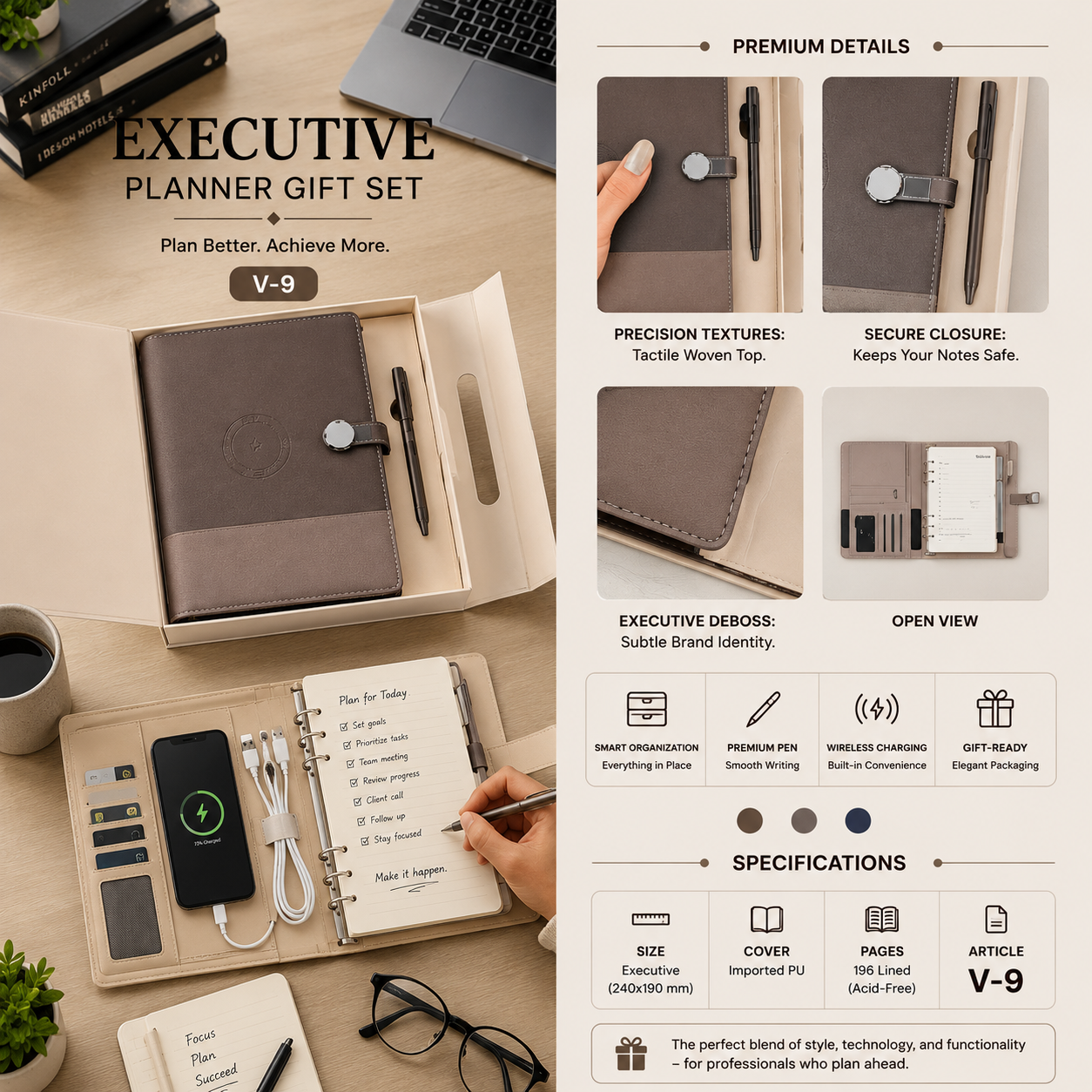 Executive Planner Gift Set V-9